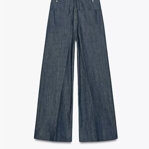 Zara Indigo Wide Leg Jeans